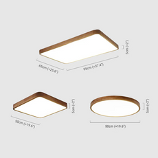 Minimalistisch Deckenleuchte LED Geometric Holz Schlafzimmer