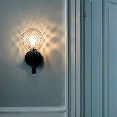 Modern Wandlampe Metall Schwarz/Gold Flur