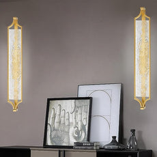 Modern Wandlampe Acryl Gold Schlafzimmer
