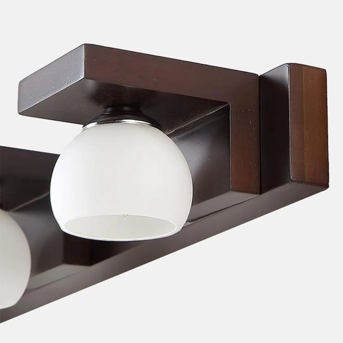 Vintage Wandleuchte LED Holz Rechteckige Walnussfarbe Badzimmer