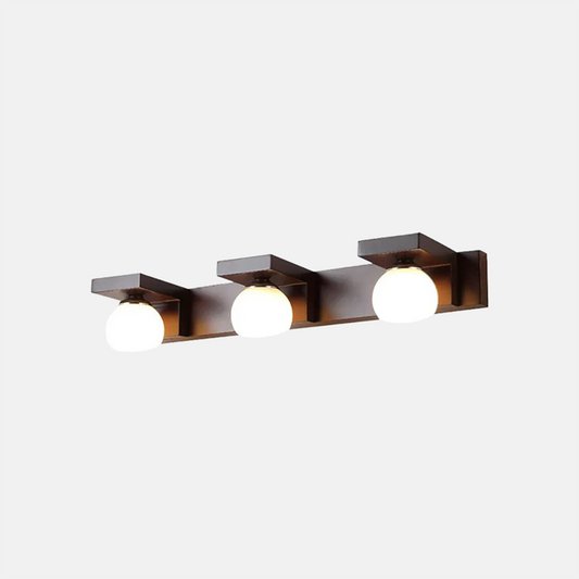 Vintage Wandleuchte LED Holz Rechteckige Walnussfarbe Badzimmer