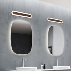 Moderne Wandleuchte Weiß/Braun Metall Acryl Linear Badezimmer