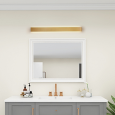 Minimalistisch WandLampe LED Rechteckig Gold Metall 