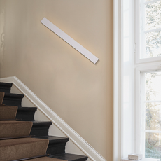 Minimalistisch WandLampe LED Rechteckig Weiss Metall 
