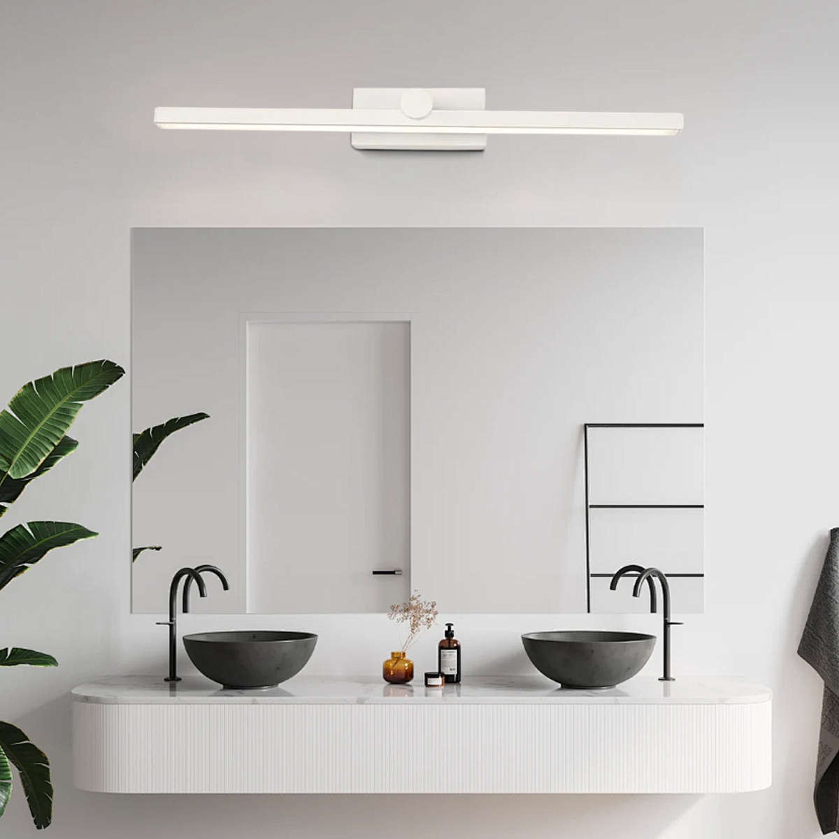 Modern Wandlampe LED Metall Linear Weiß Badezimmer