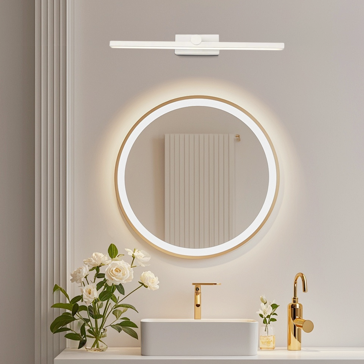 Modern Wandlampe LED Metall Linear Weiß Badezimmer