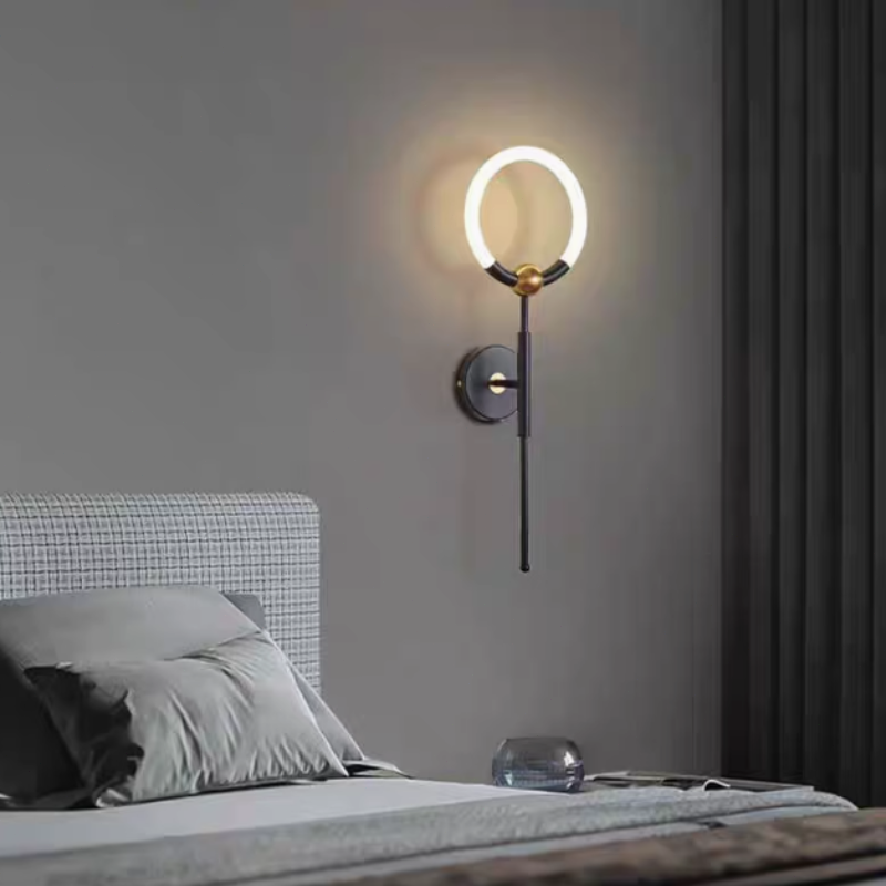 Modern Wandleuchte Acryl Schwarz Schlafzimmer