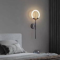 Modern Wandleuchte Acryl Schwarz Schlafzimmer