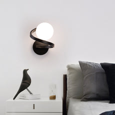 Modern Wandleuchte Metall Gold/Schwarz Schlafzimmer