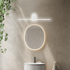 Moderne Wandleuchte Schwarz/Weiß Metall Acryl Linear Badezimmer