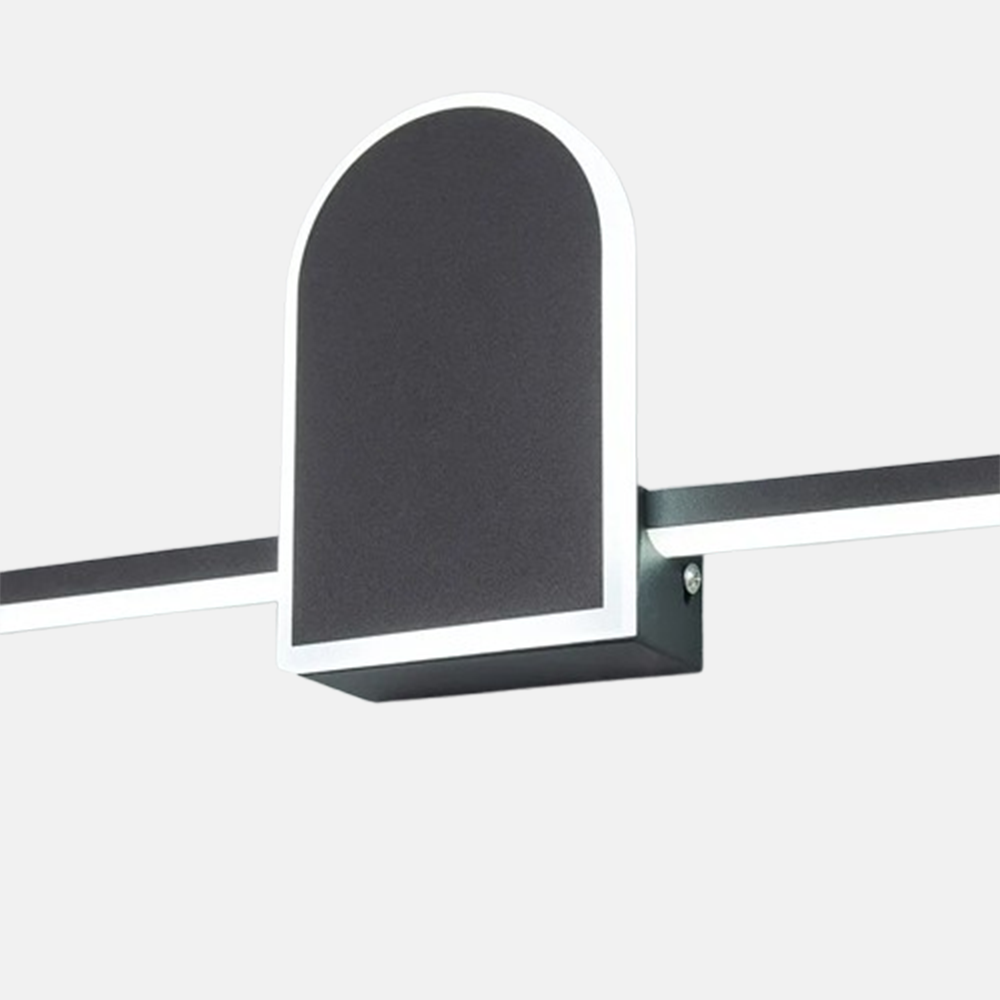 Moderne Wandleuchte Schwarz/Weiß Metall Acryl Linear Badezimmer