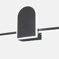 Moderne Wandleuchte Schwarz/Weiß Metall Acryl Linear Badezimmer