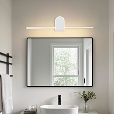 Moderne Wandleuchte Schwarz/Weiß Metall Acryl Linear Badezimmer