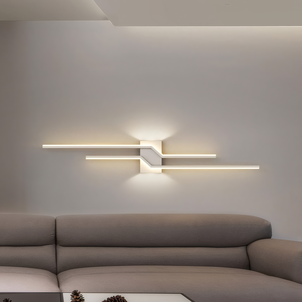 Moderne Wandleuchte LED Linear Schwarz Metall Wohn/Schlafzimmer