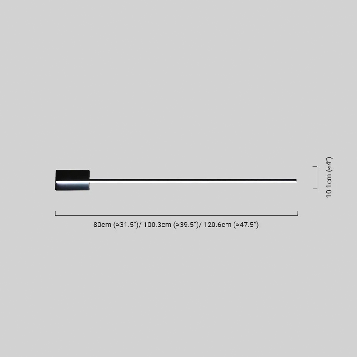 Minimalistisch Wandlampe LED  Linear Schwarz Metall Schlafzimmer