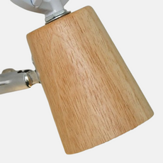 Art Deco Wandleuchte LED Geweih Holz Schwarz Badezimmer