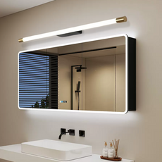 Minimalistisch Wandleuchte/Spiegelleuchte LED Linear Weiß Metall Badzimmer