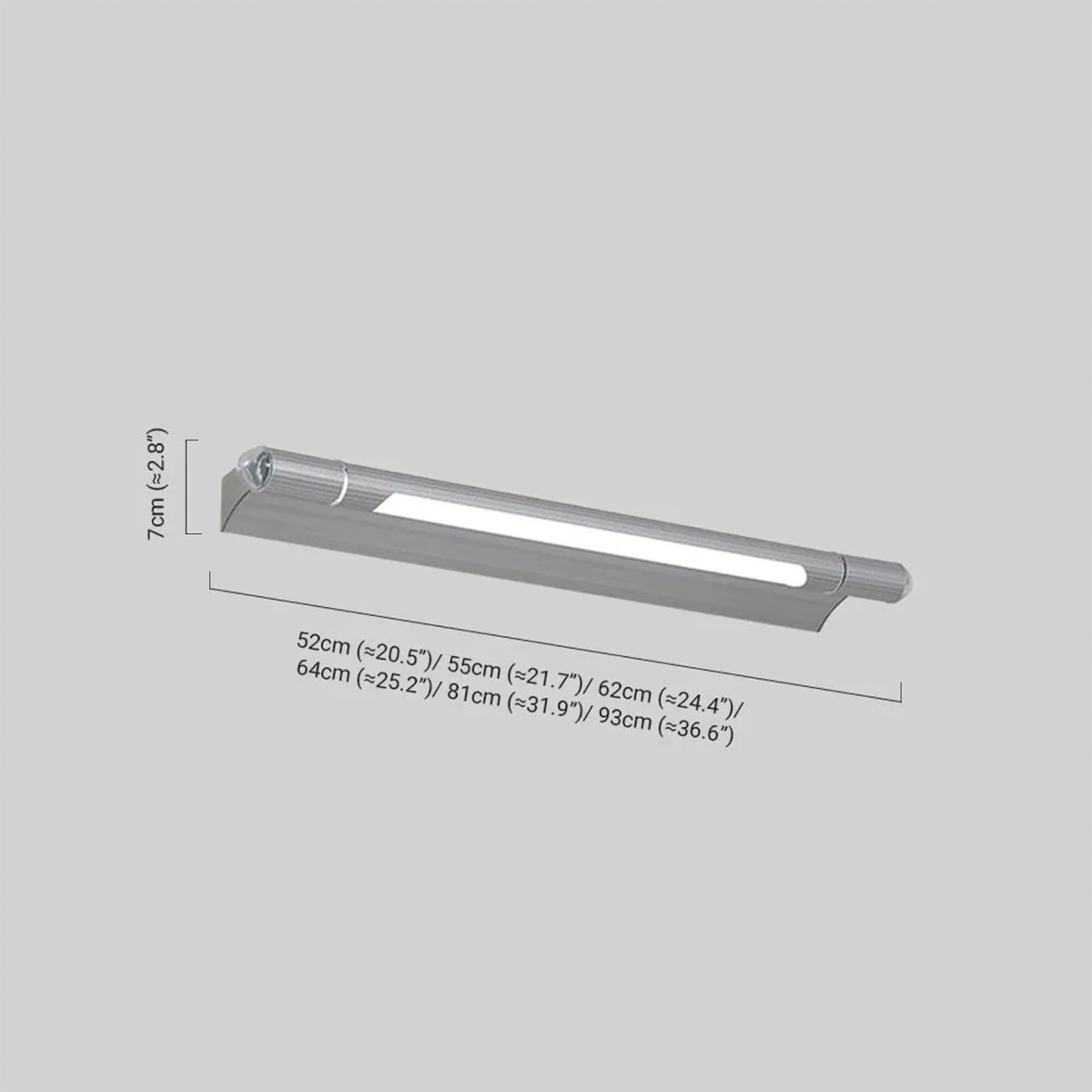 Minimalistisch Wandlampe LED Linear Silber Metall Acryl Badezimmer