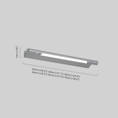 Minimalistisch Wandlampe LED Linear Silber Metall Acryl Badezimmer
