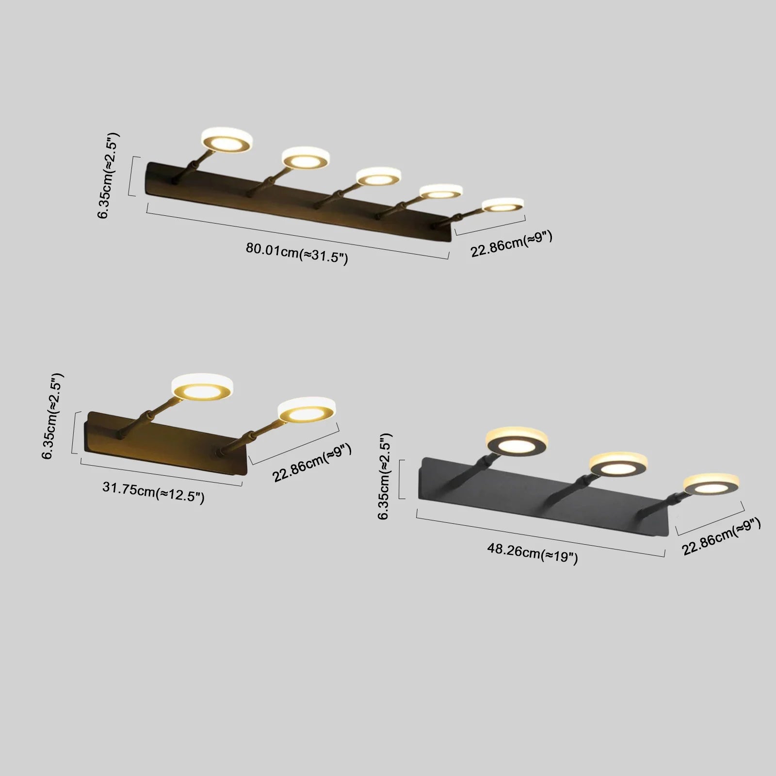 Minimalistisch Wandlampe Metall Schwarz Badezimmer