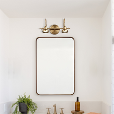 Retro Wandlampe LED Metall Gold Badzimmer