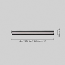 Minimaliste Wandleuchte LED Rechteckig Metall Schwarz Bad/Schlafzimmer