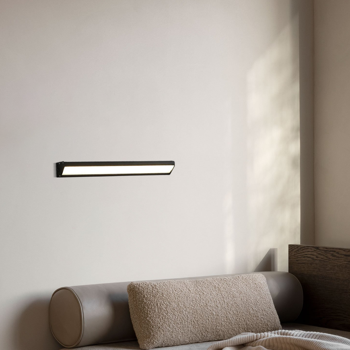 Minimaliste Wandleuchte LED Rechteckig Metall Schwarz Bad/Schlafzimmer