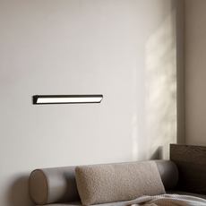 Minimaliste Wandleuchte LED Rechteckig Metall Schwarz Bad/Schlafzimmer