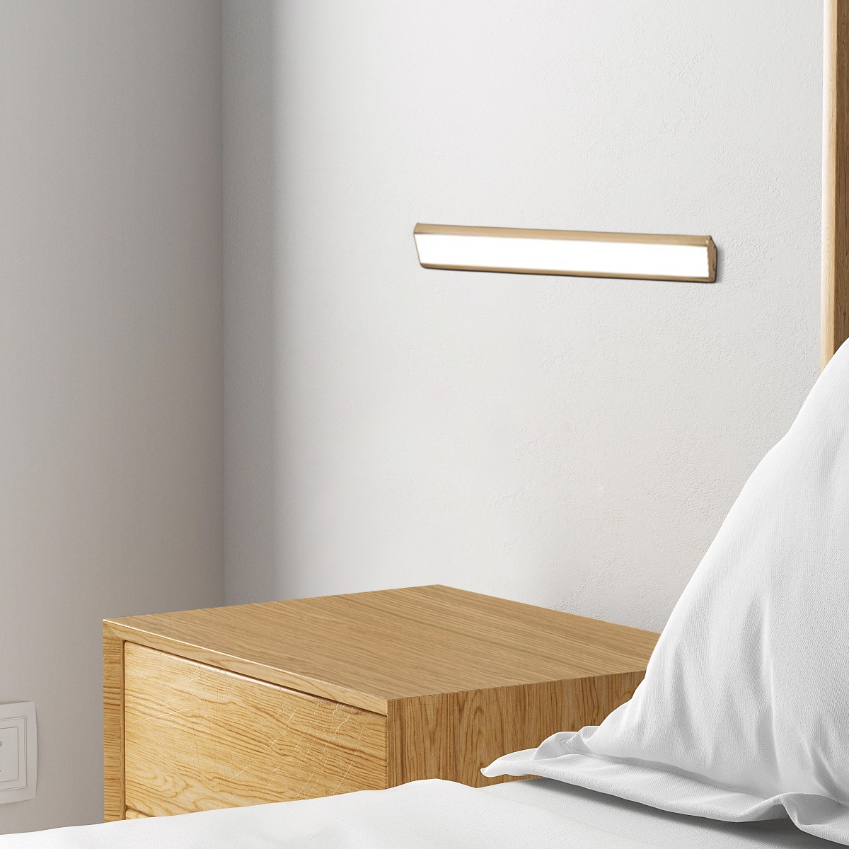 Minimaliste Wandleuchte LED Rechteckig Metall Schwarz Bad/Schlafzimmer
