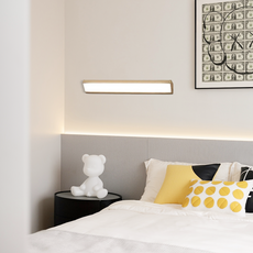 Minimaliste Wandleuchte LED Rechteckig Metall Schwarz Bad/Schlafzimmer