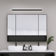 Minimalistisch Wandleuchte LED  Linear Schwarz Metall Badezimmer