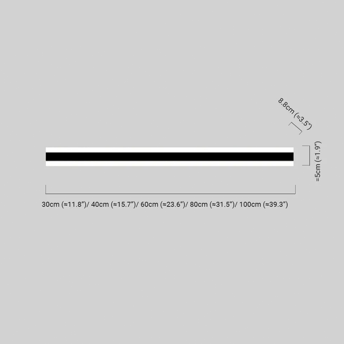 Minimalistisch Wandleuchte LED  Linear Schwarz Metall Badezimmer