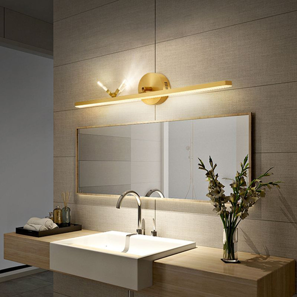 Designer Wandleuchte Metall Gold Badezimmer