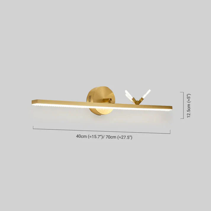 Designer Wandleuchte Metall Gold Badezimmer