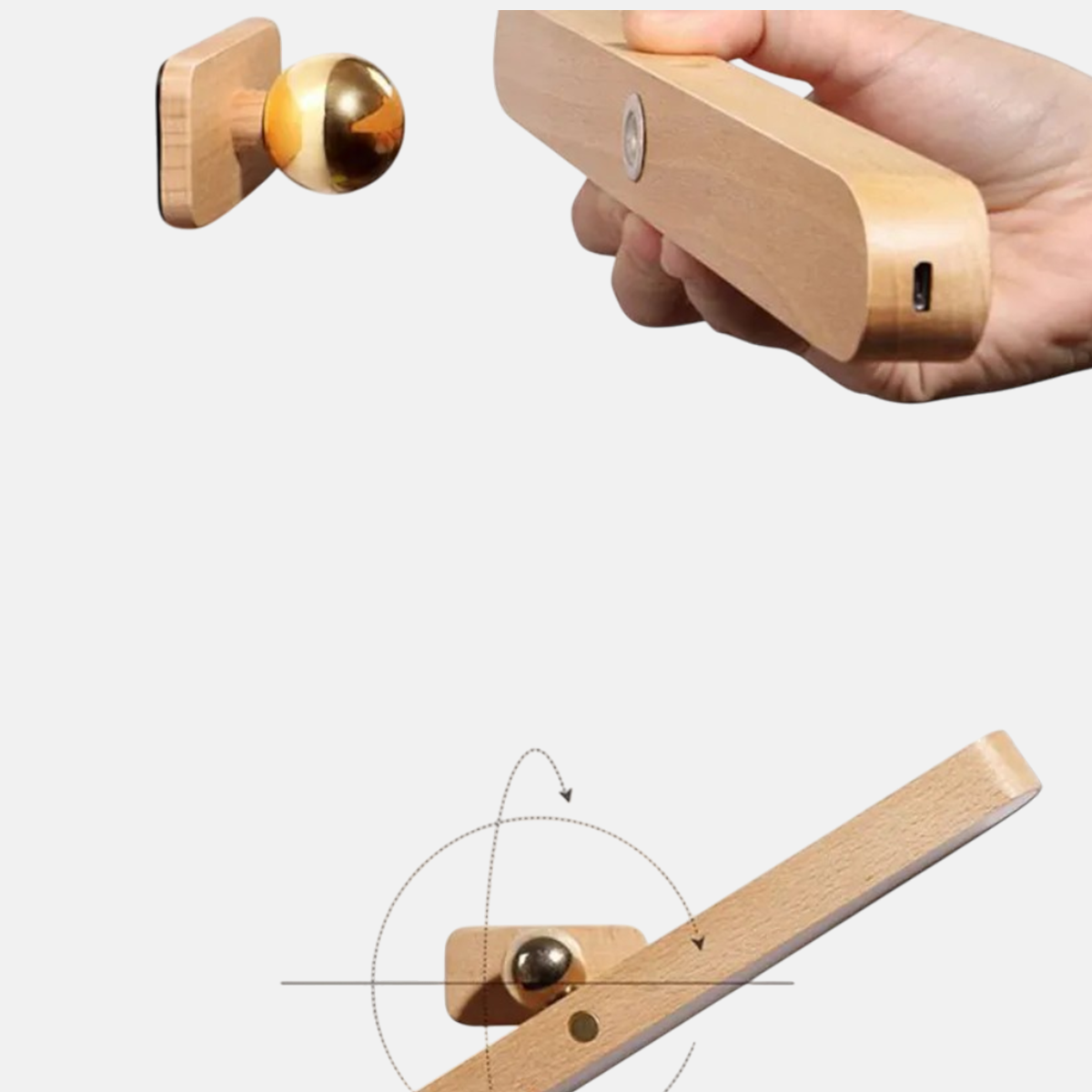 Modern Wandlampe LED Holz Linear Wohnzimmer