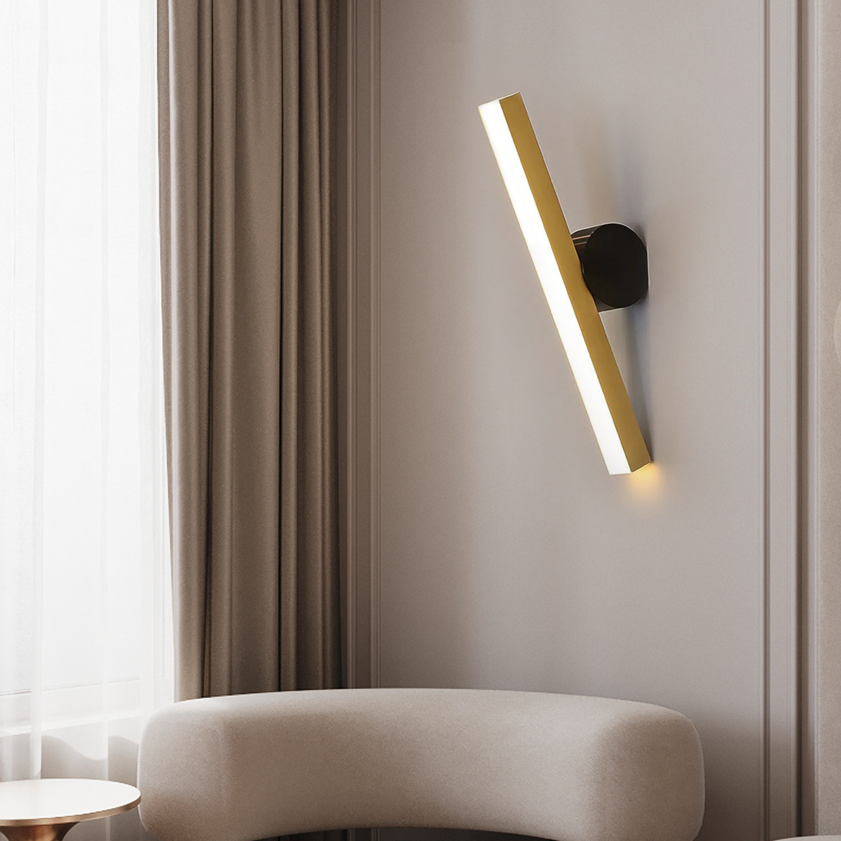 Modern Wandlampe LED Linear Gold Metall Schlafzimmer