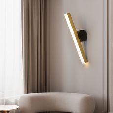 Modern Wandlampe LED Linear Gold Metall Schlafzimmer