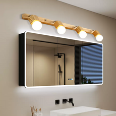 Modern Wandlampe LED Quadratisch Holz Badezimmer