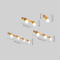 Modern Wandlampe LED Quadratisch Holz Badezimmer