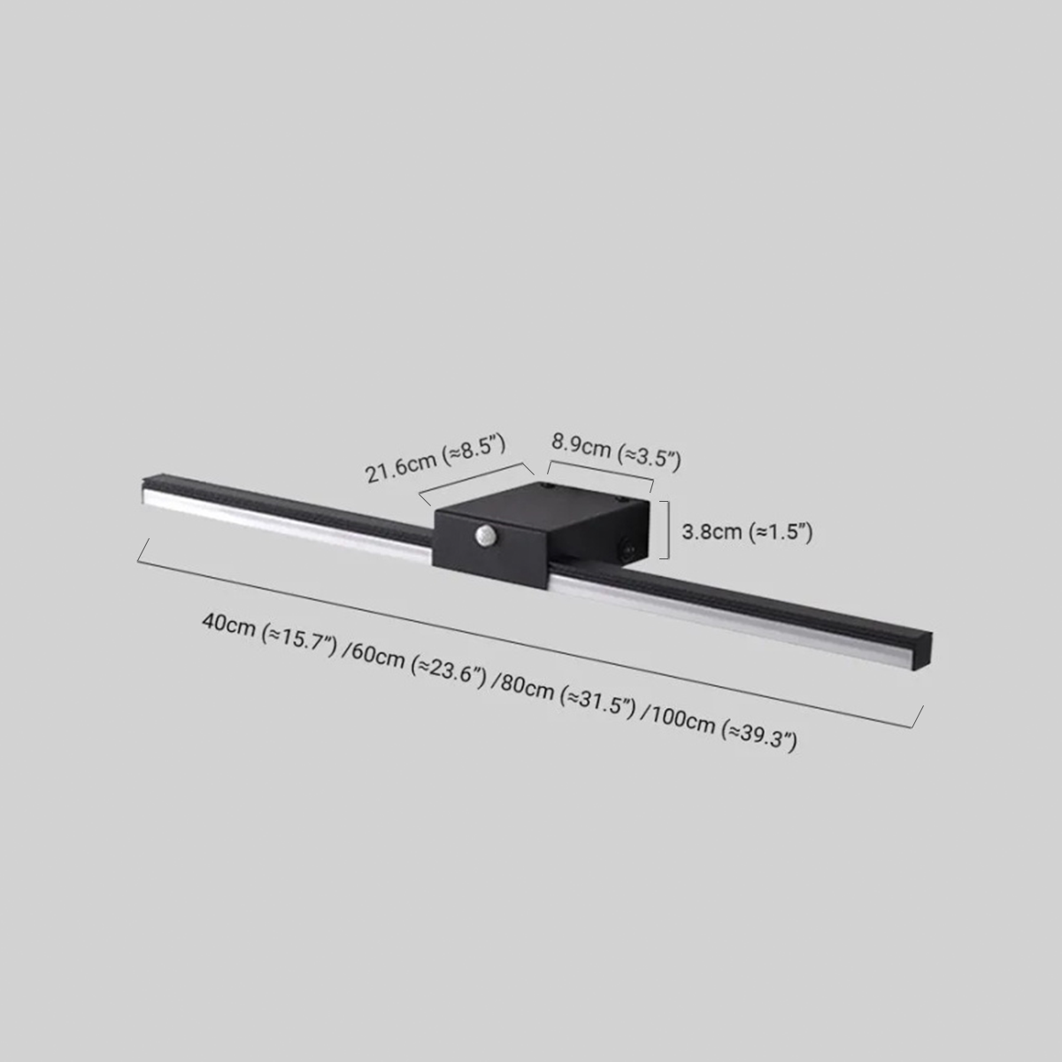 Minimalistisch Wandleuchte/Spiegelleuchte LED Linear Weiß Metall Badezimmer