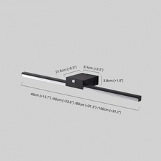 Minimalistisch Wandleuchte/Spiegelleuchte LED Linear Weiß Metall Badezimmer