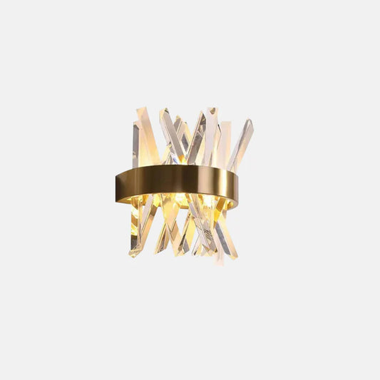Modern Wandlampe Kristall Gold Schlafzimmer