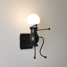 Industriell Wandlampe Metall Schwarz Schlafzimmer