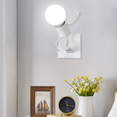 Industriell Wandlampe Metall Schwarz Schlafzimmer
