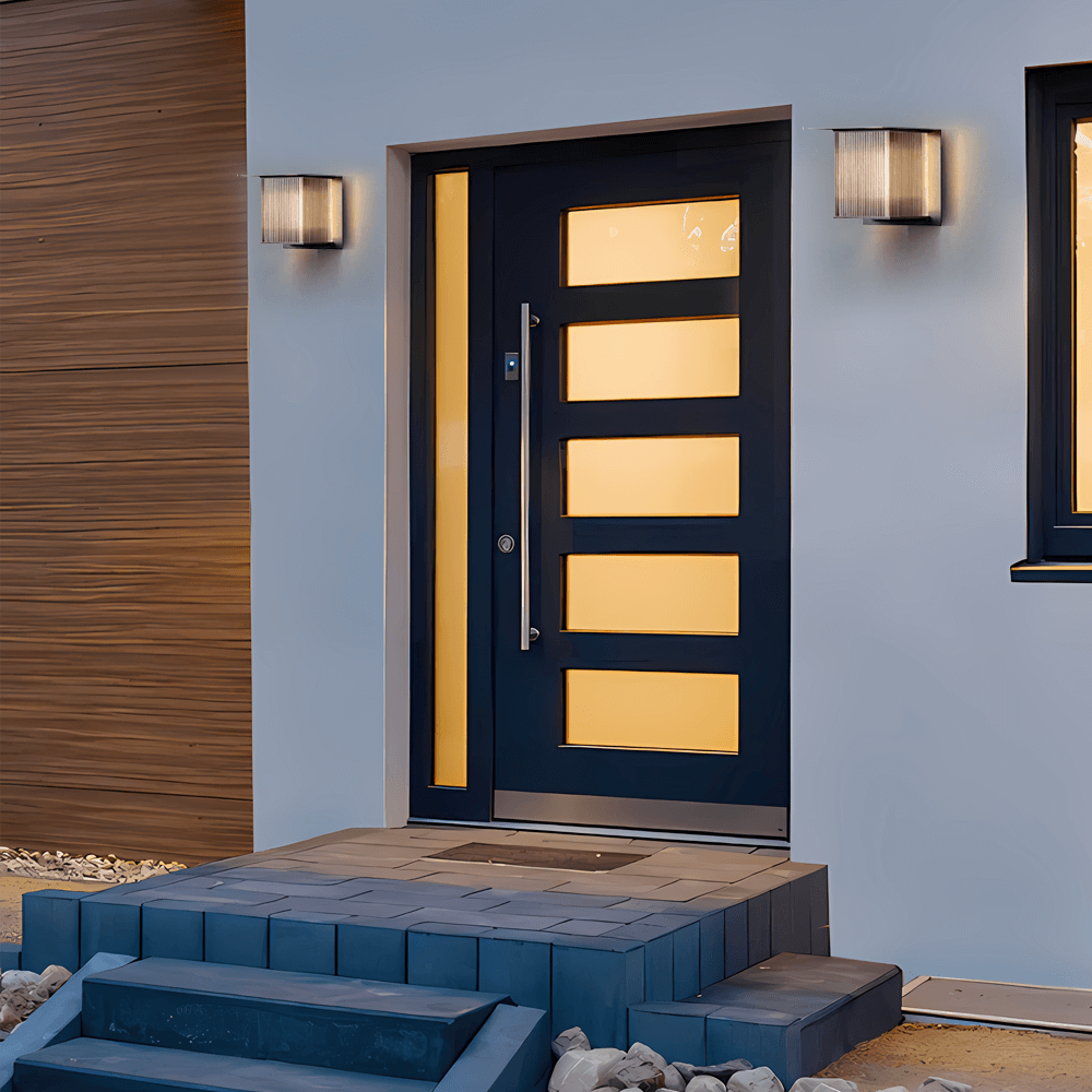 Moderne Außenwandleuchte LED Dunkelgrau Metall/Acryl Garten/Terrasse
