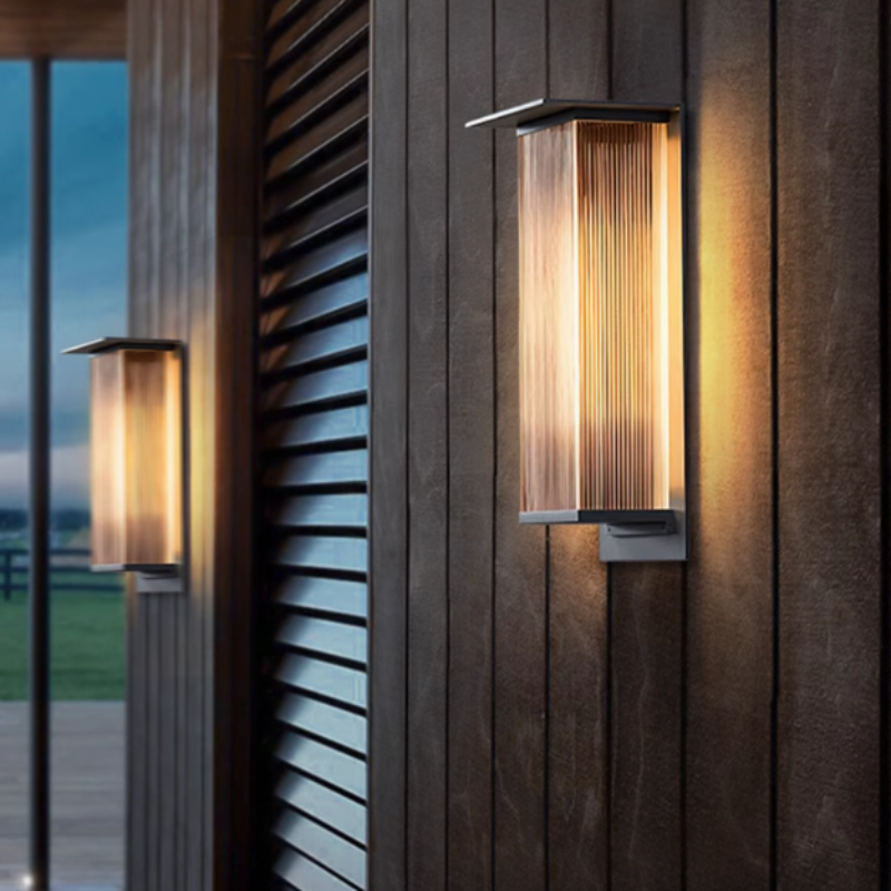 Moderne Außenwandleuchte LED Dunkelgrau Metall/Acryl Garten/Terrasse