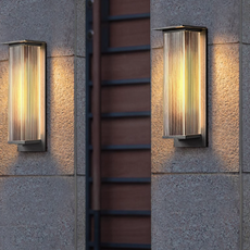Moderne Außenwandleuchte LED Dunkelgrau Metall/Acryl Garten/Terrasse