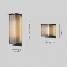 Moderne Außenwandleuchte LED Dunkelgrau Metall/Acryl Garten/Terrasse