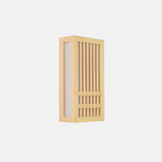 Modern Wandleuchte LED Holz Rechteckig Naturholz Schlafzimmer
