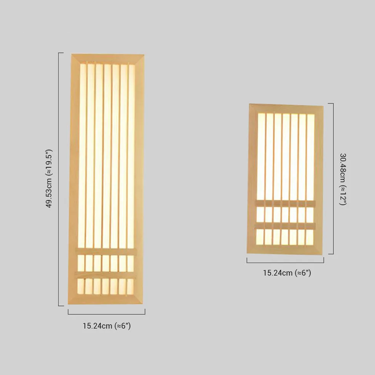Modern Wandleuchte LED Holz Rechteckig Naturholz Schlafzimmer